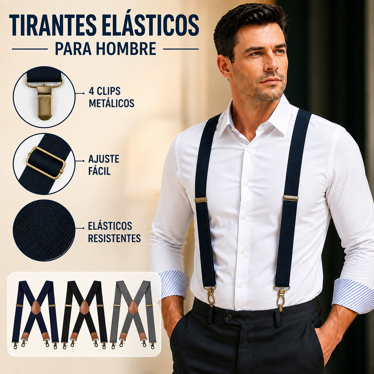 【¡50% DE DESCUENTO! 】Corsés de hombre con espalda cruzada y clips