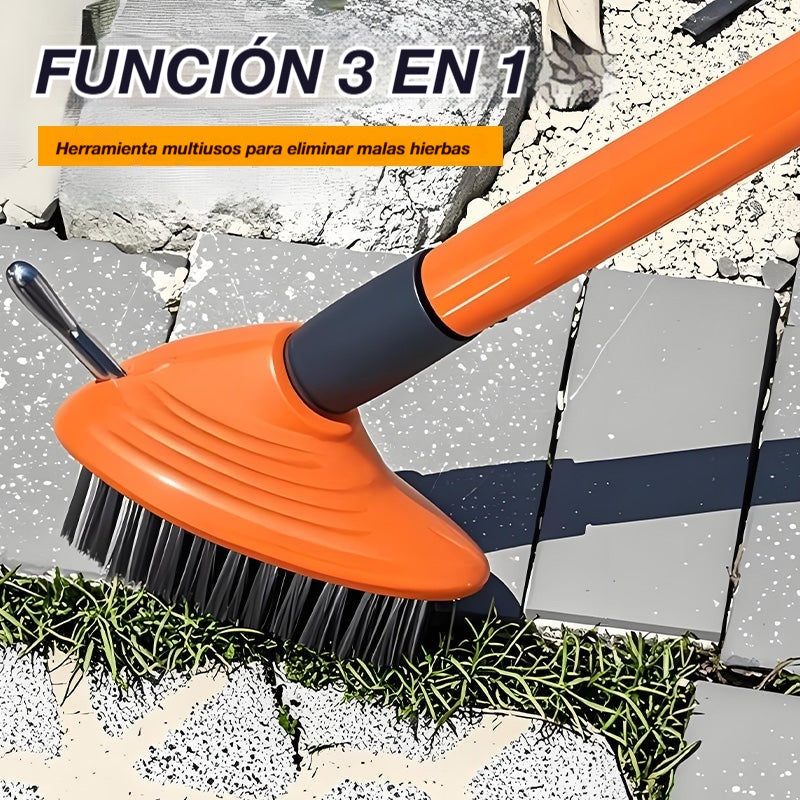 🧹 Juego de herramientas 3 en 1: cepillo de alambre para deshierbar – Cepillo de alambre duradero ideal para patios, entradas de vehículos y senderos de jardín 🏡