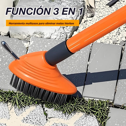 🧹 Juego de herramientas 3 en 1: cepillo de alambre para deshierbar – Cepillo de alambre duradero ideal para patios, entradas de vehículos y senderos de jardín 🏡