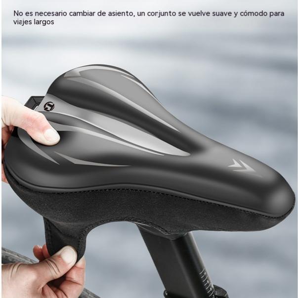 Funda para sillín de bicicleta de montaña, fabricada en cuero de silicona grueso e impermeable, ultrasuave.