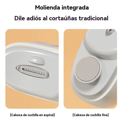 Lima de uñas eléctrica multifuncional, cortauñas eléctrico con protección antipellizcos