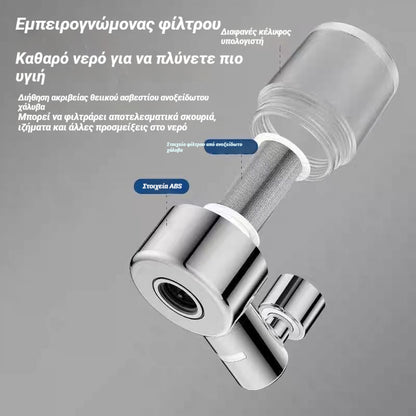 🚰🔥Extensión de protección contra salpicaduras para grifo de cocina, filtro universal, purificador de agua, amplificador de presión, boquilla giratoria de 360°, burbujeador