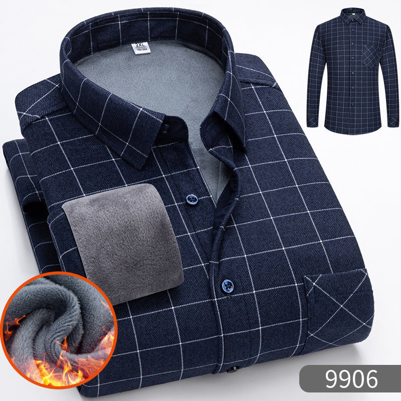 ⏳✨【Poloviční cena】1 kus: 670 Kč 👔【L-5XL】Teplá společenská košile s dlouhým rukávem