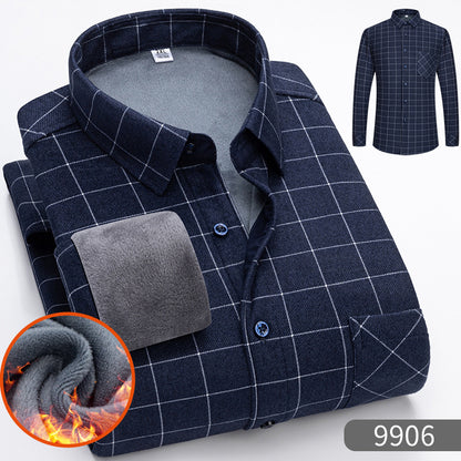 ⏳✨【Poloviční cena】1 kus: 670 Kč 👔【L-5XL】Teplá společenská košile s dlouhým rukávem