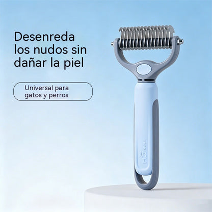【2 pieza 27 euros】Peine de acero inoxidable de doble cara para el cuidado de mascotas, peine para desenredar y reducir el cabello de gatos y perros.