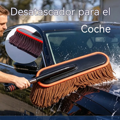 🚗🧹 Cepillo Limpiador Multiusos para Vehículo, Elimina Polvo y Nieve, Cerdas de Algodón Reforzadas