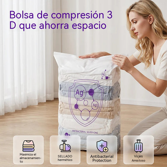 ⏰🔥¡50% DE DESCUENTO!🔥¡Más de 50.000 unidades vendidas! 🧳✨🧺 Libera espacio en tu armario al instante: bolsas de almacenamiento con sistema de presión y compresión