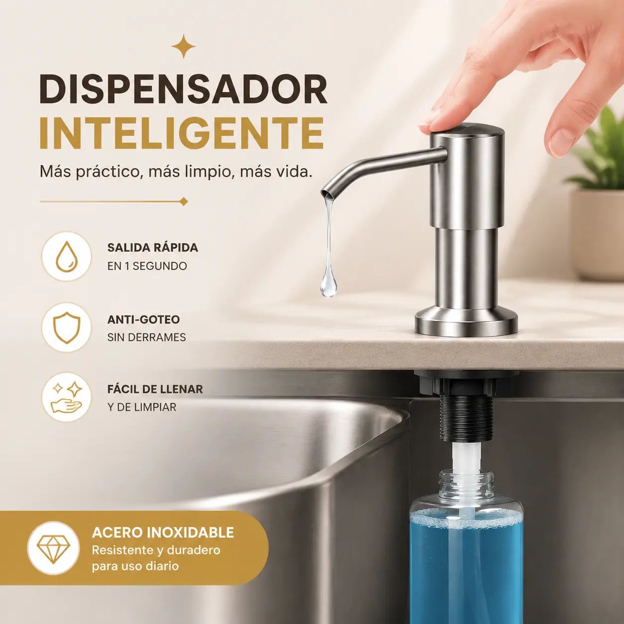 Kit de tubo de extensión para dispensador de jabón de lavabo