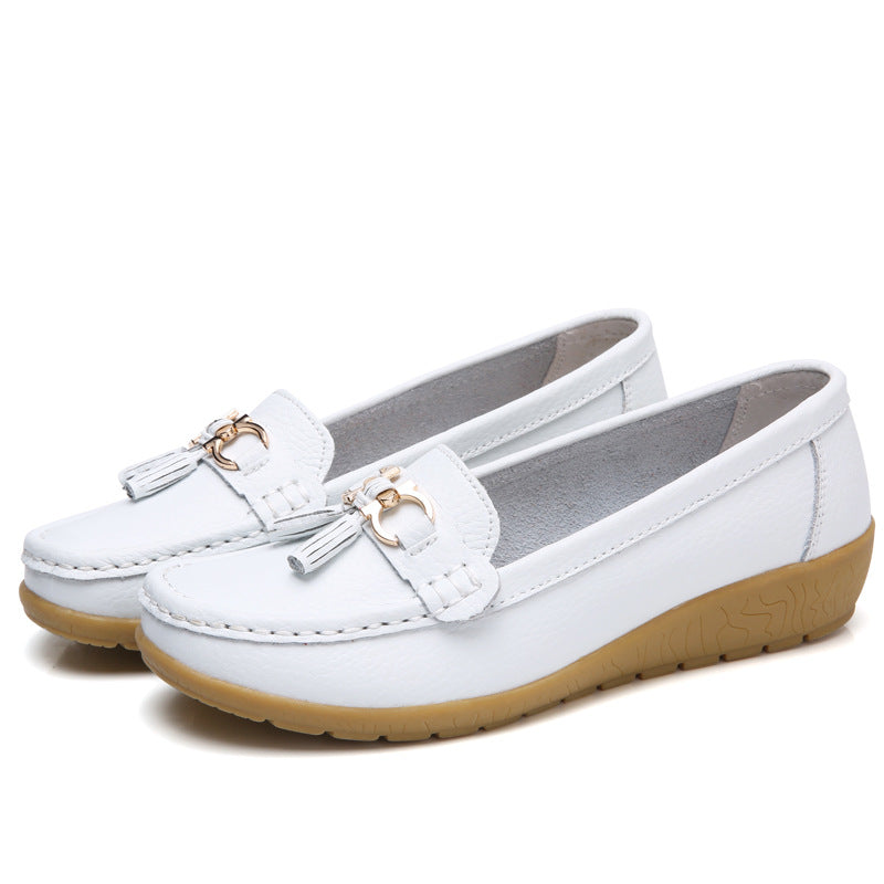 👟【35-44】Nuevos zapatos casuales de cuero genuino para mujer, moda 2026