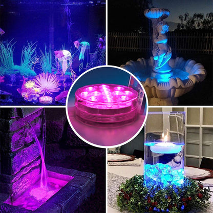 Linterna LED para buceo, control remoto mediante aplicación, luz para piscina impermeable y magnética, luz subacuática RGB de siete colores, luz impermeable para acuario.