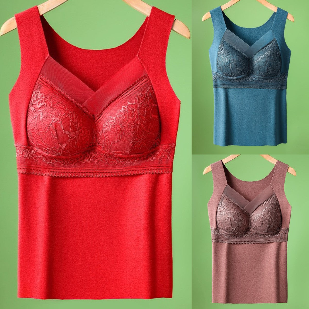 【3 piezas】【40-100 kg】Ropa interior de encaje de terciopelo de ganso de otoño e invierno, espalda hermosa, accesorios para fruncir el pecho, prevención de la flacidez del pecho