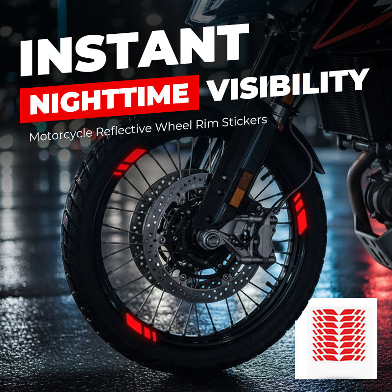 🚲【2 piezas】⚠Pegatinas reflectantes para ruedas de motocicleta