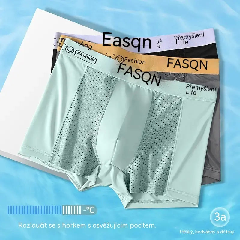 💥👍【Kupte 3 a získejte 3 zdarma】【L-4XL】Pánské boxerky z prodyšné síťoviny Ice Silk