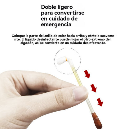 🔥❤️【Compra 1 y llévate 1 gratis】Hisopos de algodón desinfectantes con yodo, hisopos de algodón desechables para desinfección y limpieza de heridas