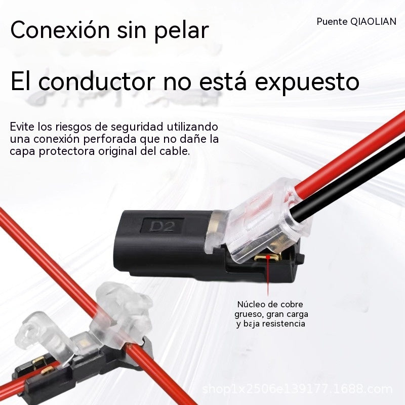 🥳 ¡50% de descuento! ⏰ 【1000 unidades en stock】 Conector de doble cable con hebilla de bloqueo, cierre de seguridad, antideslizante
