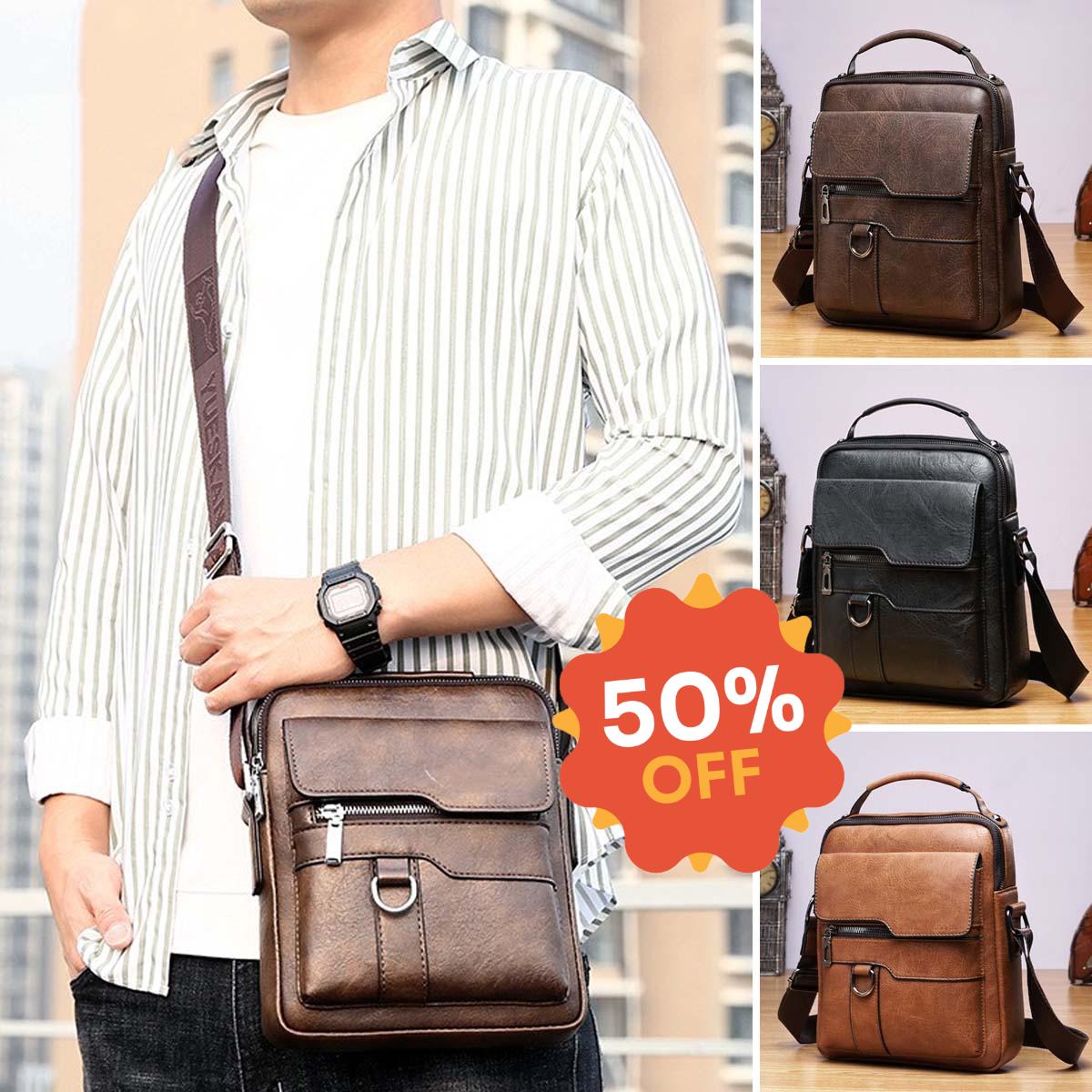 🔥【Oferta por tiempo limitado】🔥🖤Nuevo bolso de hombro de cuero estilo Oxford para hombre