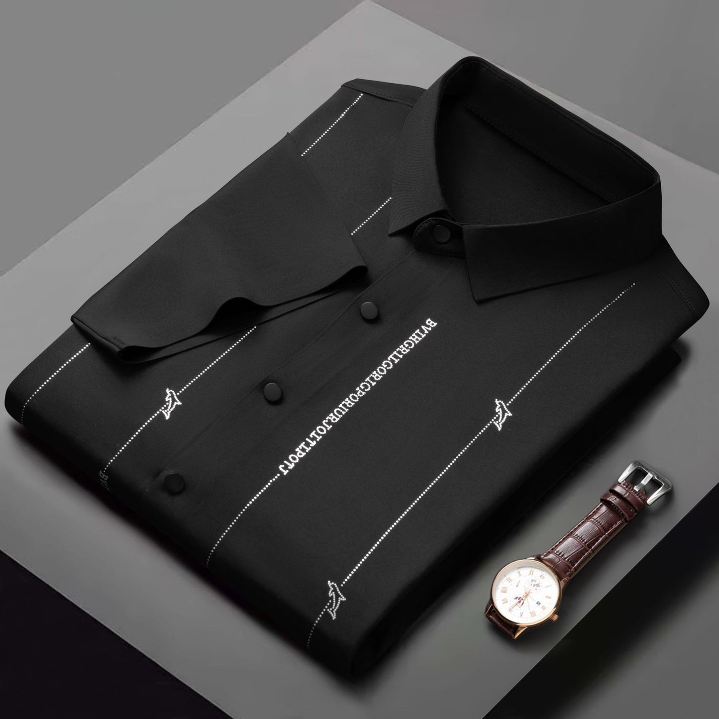【M-4XL】Camisa de manga corta con alta elasticidad, sin arrugas y sin necesidad de planchar.