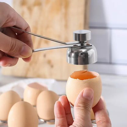 🥚🍳Cortador/abridor de huevos de acero inoxidable – Utensilio de cocina para abrir cáscaras de huevo