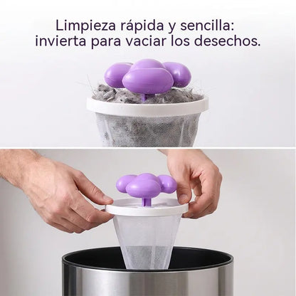 【6 piezas】Filtro Flotante para Lavadora – Atrapa Pelusas, Cabellos y Pelos de Mascota en Cada Lavado
