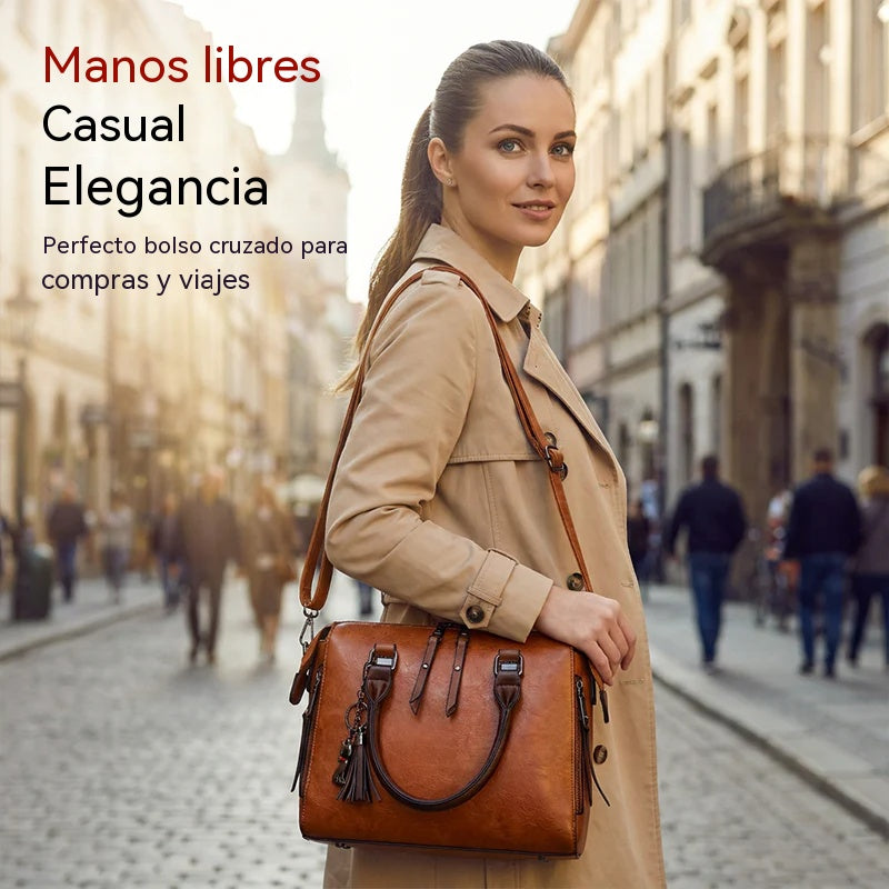 👜Set de 4 bolsos de mano de piel sintética para mujer