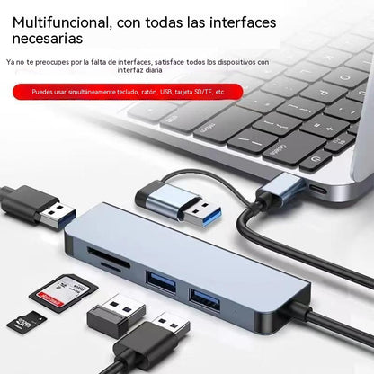 🔌✨ Hub USB-C portátil 5 en 1 con salida HDMI 4K 🎥💻