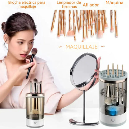 limpiador automático de cepillos de maquillaje: limpieza profunda en 3 minutos, compacto y portátil para viajes, carga usb con funcionamiento silencioso