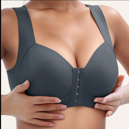 【Juego de 2 piezas】[S-2XL】Sujetador de tallas grandes para mujer, con efecto *push-up* y reductor, que ofrece una gran sujeción y copas moldeadas sin costuras【40-90kg】