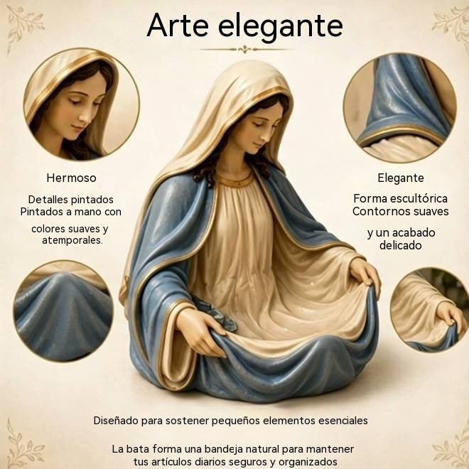 🔥 Último día: 50 % de descuento – Bandeja vaciabolsillos artesanal de la Virgen María