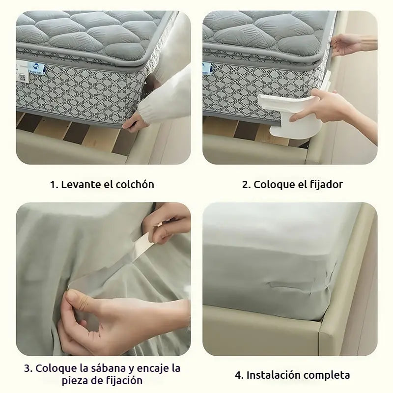 [4/8piezas]🧵🏠Sujetadores Invisibles para Sábanas – Sin Agujas, Antideslizantes y Fáciles de Usar