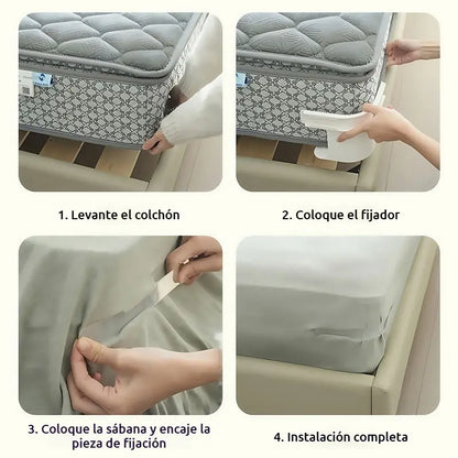 [4/8piezas]🧵🏠Sujetadores Invisibles para Sábanas – Sin Agujas, Antideslizantes y Fáciles de Usar