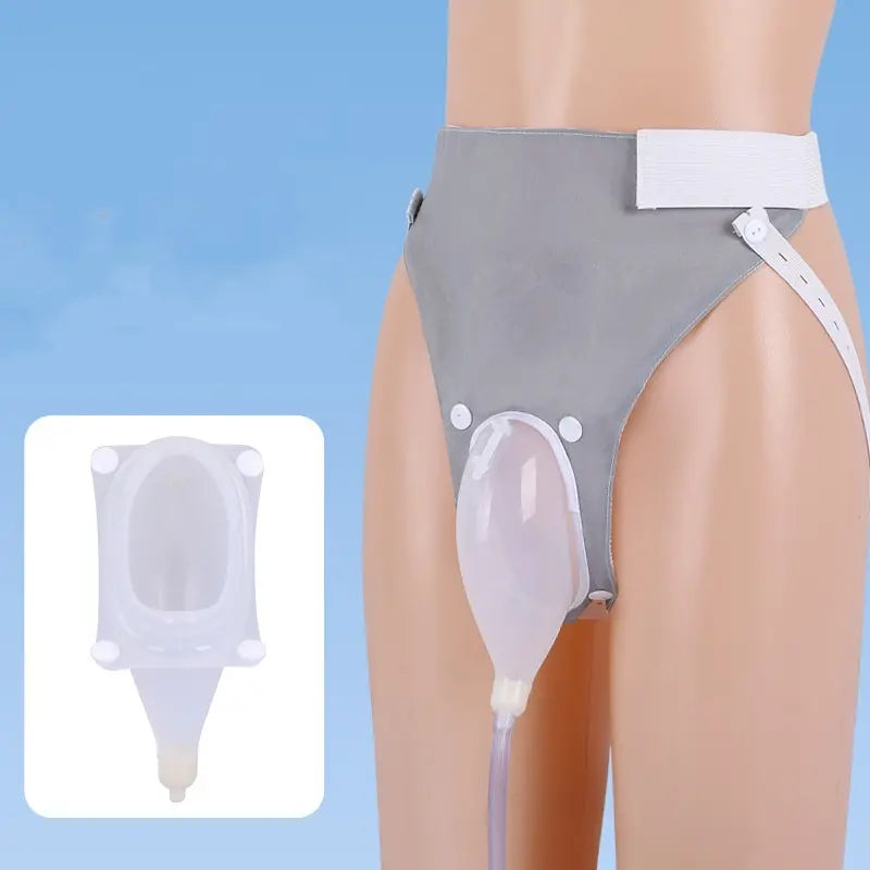 Dispositivo de micción de silicona para ancianos postrados en cama, que incluye bolsas recolectoras de orina para ancianos enfermos y paralizados.