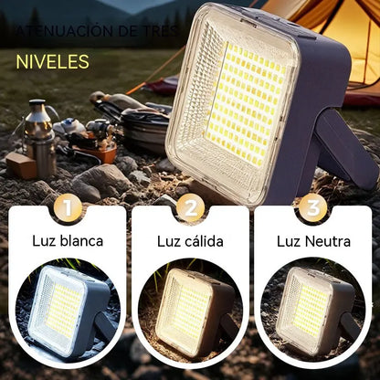 🔆🎒💡Iluminación solar de alto brillo para tiendas de campaña y luces de emergencia para exteriores | Batería de larga duración | Material ABS