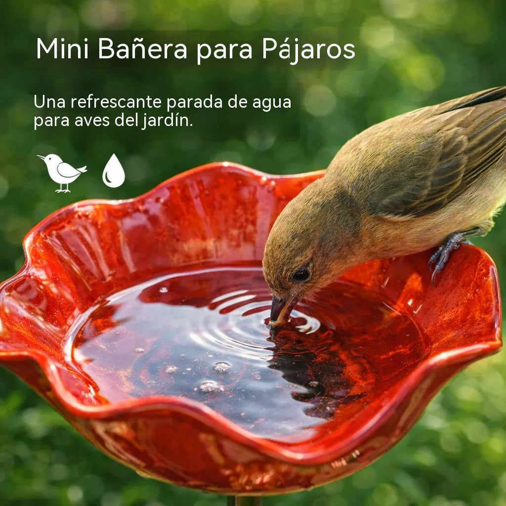 💖30% OFF🎁🐦Fuente colgante para pájaros con forma de cascada, alimentada por energía solar.
