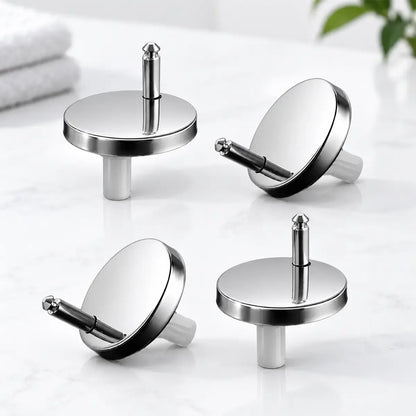 🚽【2 pares, 4 piezas en total】Accesorios universales para baño ----💦✨Abrazaderas de tornillo para fijar el asiento del inodoro.