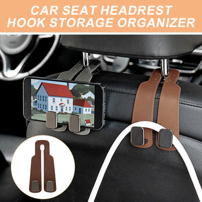 🚗【5 piezas】💯Organizador de almacenamiento duradero para ganchos de reposacabezas de asientos de coche
