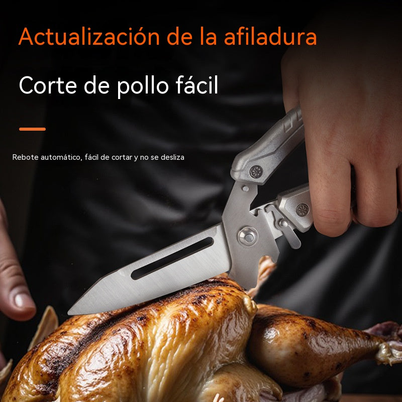🔥Tijeras multifuncionales desmontables de acero inoxidable para huesos de pollo de alta resistencia.