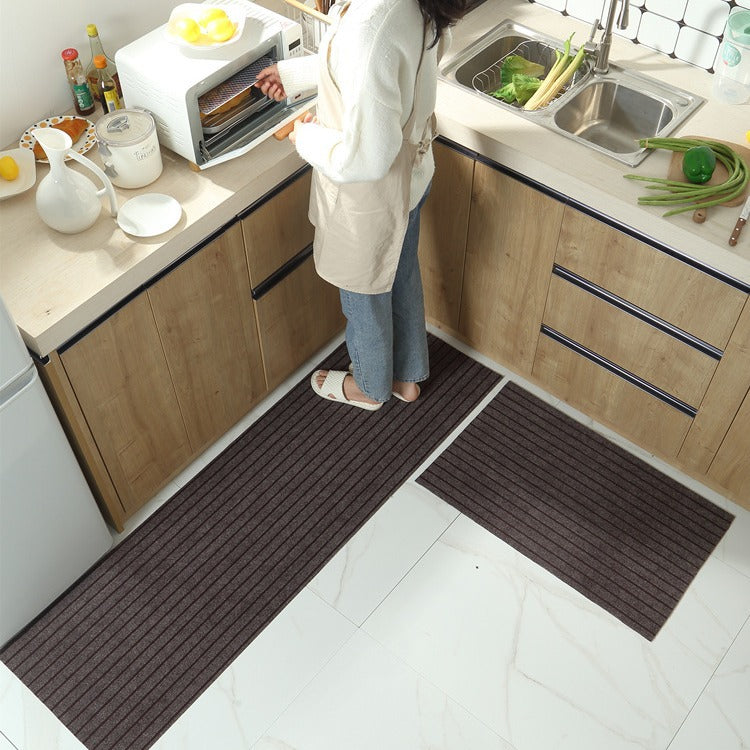 💥(40*60cm+40*120cm) Alfombrilla de cocina con rayas antideslizante que absorbe el agua y el aceite