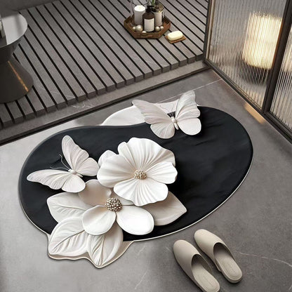 🔥OFERTA PROFUNDA💕【30*40cm+ 40*60cm】Alfombrilla absorbente y antideslizante con patrón 3D realista