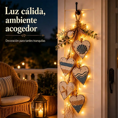 ❤️🎃 Decoración Colgante en Forma de Corazón con Calabaza y LED | Adorno Luminoso para Puerta y Pared