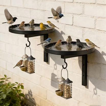 🐦💧 ¡50% de descuento! Comedero de metal para pájaros de pared: resistente a la intemperie, fácil de limpiar e ideal para el jardín, el balcón y la terraza 🌿