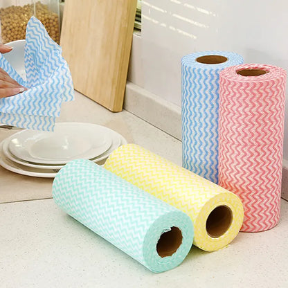 4 artículos 28€【Cuatro rollos pueden durar más de un año.】Rollo de paños de limpieza multiusos reutilizables