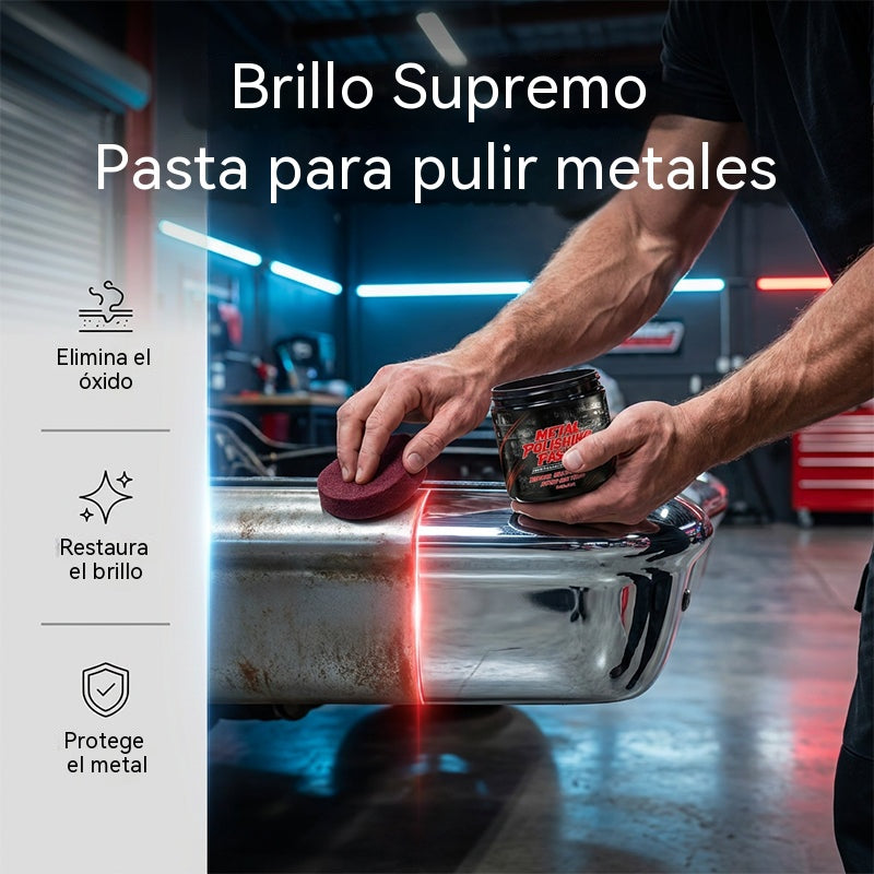 Pasta pulidora multiusos para metales, destinada a la limpieza, el pulido y la eliminación del óxido.