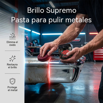 Pasta pulidora multiusos para metales, destinada a la limpieza, el pulido y la eliminación del óxido.