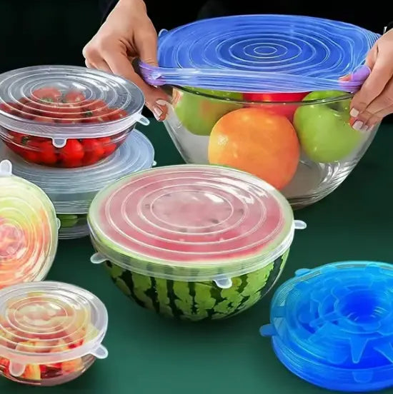 🎁🔥 (12 piezas)Tapas de silicona Adpartner para almacenar alimentos
