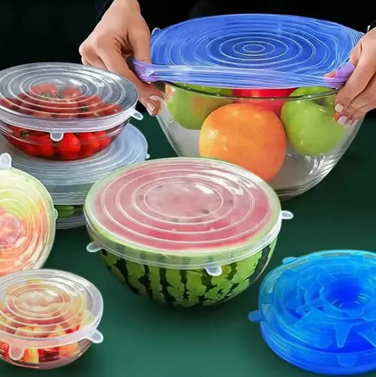 🎁🔥 (12 piezas)Tapas de silicona Adpartner para almacenar alimentos