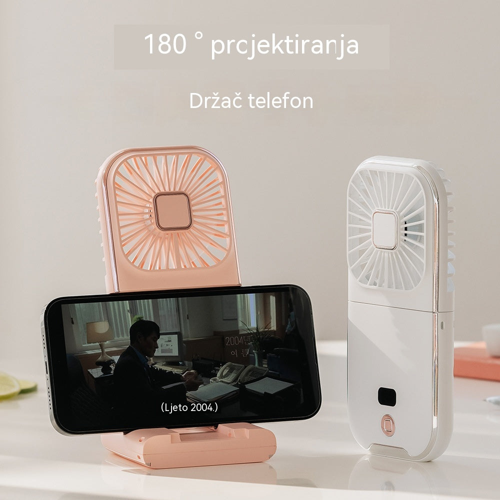 🔥Prijenosni sklopivi ventilator 4 u 1 s brzim USB punjenjem (ventilator/stalak za telefon/power bank/hlađenje)