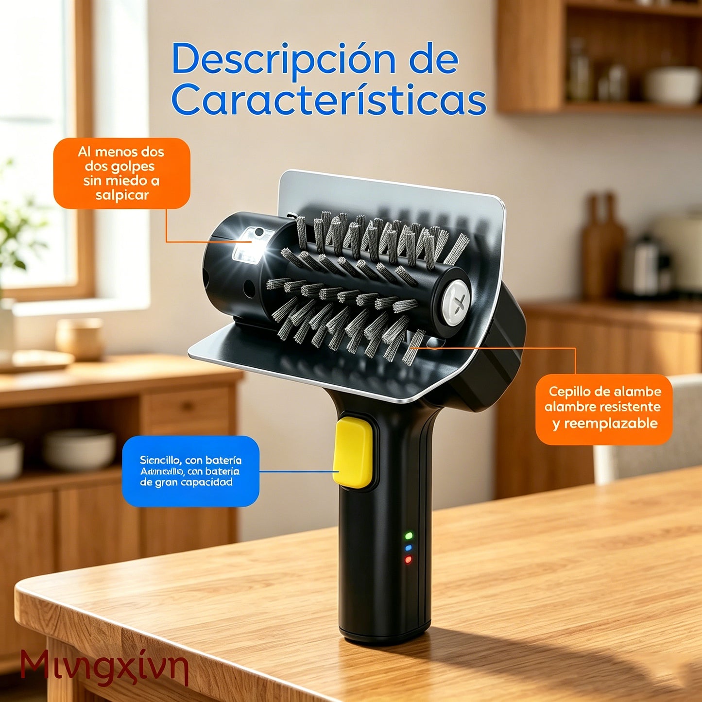 🔋🧹 Cepillo eléctrico inalámbrico para limpieza de barbacoas – batería de litio, multifuncional y fácil de usar 🔥🍖