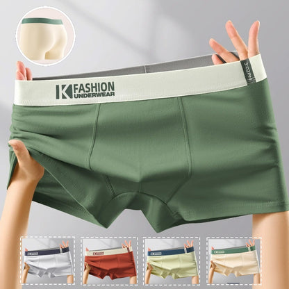 🧊🌟【Compra 3 y llévate 3 gratis】【L-4XL】Calzoncillos bóxer de tiro medio, cómodos y transpirables para hombre