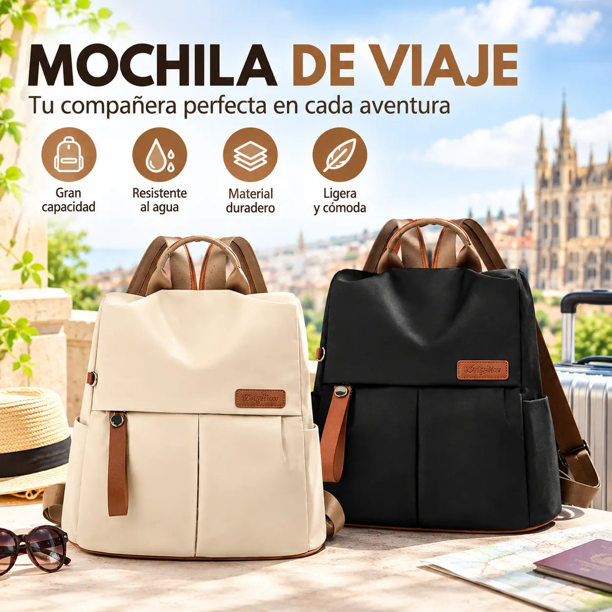 🎒Mochila de viaje de gran capacidad para mujer