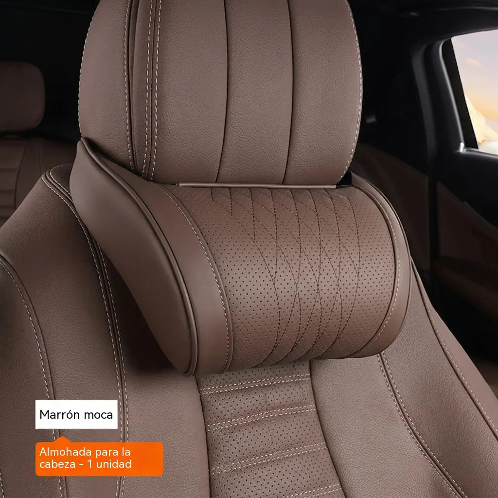 🚗💤 ¡Alivia la fatiga al conducir! Almohada universal de espuma viscoelástica para el cuello y el reposacabezas del coche, cojín ergonómico para viajes largos por carretera.